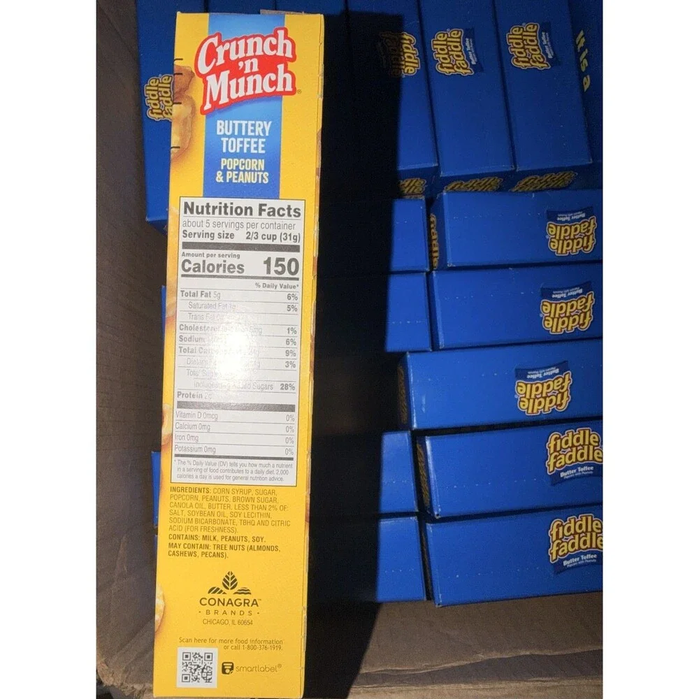 Fiddle Faddle & Crunch ’n Munch Popcorn Variety (LOT of 3 ) 6 oz Boxes 1 each